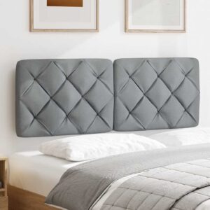 Cuscino Testiera Grigio Chiaro 140 cm in Tessuto