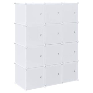 Organizzatore Portaoggetti con 12 Cubi e Aste per Appendere PP