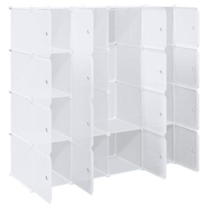Organizzatore Portaoggetti con 16 Cubi e Aste per Appendere PP