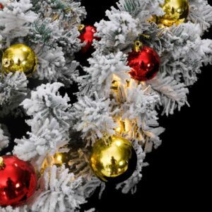 Ghirlanda di Natale con Palline e Luci LED Verde 10 m PVC