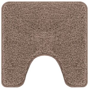 Tappetino da Bagno U-Shaped Marrone 50x50 cm in Polipropilene Antiscivolo