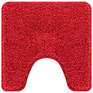 Tappetino da bagno U-Shaped Rosso 50x50 cm in Polipropilene Antiscivolo