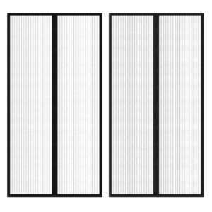 Tende Antimosche per Porta 2 pz 210 x 100 cm 2pz Magneti Nera