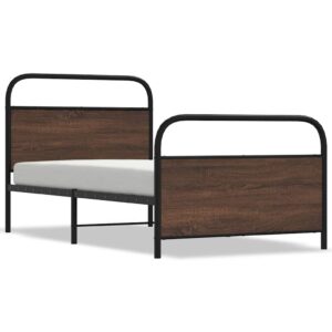 Giroletto senza Materasso Rovere Marrone 90x200cm in Truciolato