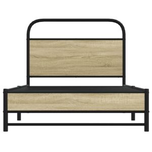 Giroletto senza Materasso Rovere Sonoma 90x200 cm in Truciolato