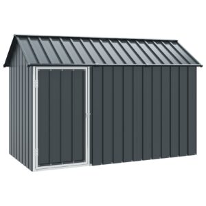 voliera per uccelli antracite 112x215x141 cm in acciaio