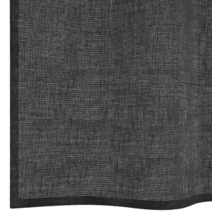 Tende in Voile con Occhielli 2 pz Nero 140x245 cm