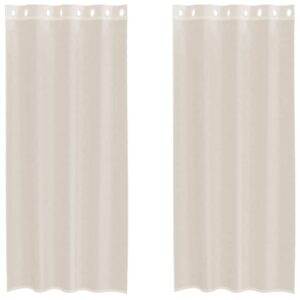Tende in Voile con Occhielli 2 pz Crema 140x225 cm