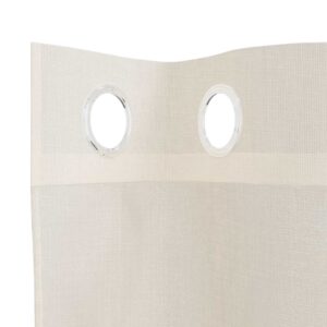 Tende in Voile con Occhielli 2 pz Crema 140x245 cm