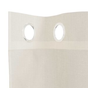Tende in Voile con Occhielli 2 pz Crema 140x300 cm
