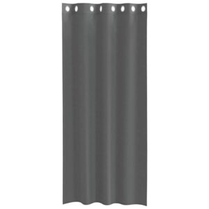 Tende in Voile con Occhielli 2 pz Grigio Scuro 140x245 cm