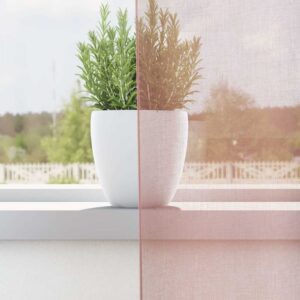 Tende in Voile con Occhielli 2 pz Rosa 140x245 cm