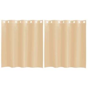 Tende in Voile con Occhielli 2 pz Sabbia