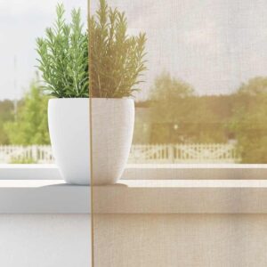Tende in Voile con Occhielli 2 pz Sabbia