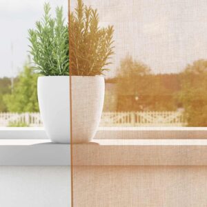 Tende in Voile con Occhielli 2 pz Terracotta