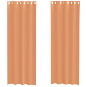 Tende in Voile con Occhielli 2 pz Terracotta