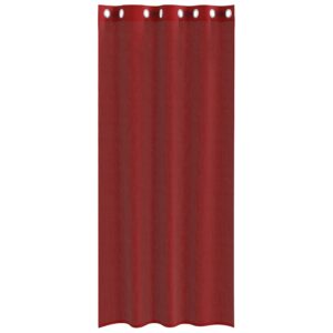 Tende in Voile con Occhielli 2 pz Rosso Vino