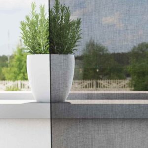 Tende in Voile con Tasche per Aste 2 pz Nero