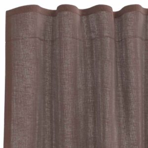 Tende in Voile con Tasche per Aste 2 pz Marrone