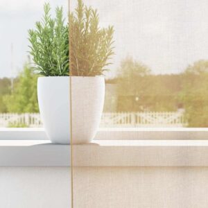 Tende in Voile con Tasche per Aste 2 pz Sabbia