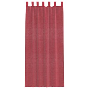 Tende in Voile con Tasche per Aste 2 pz Rosso Vino