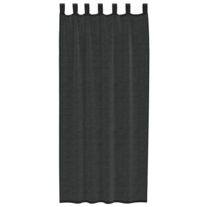 Tende in Voile con Linguetta 2 pz Nero