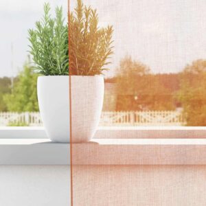 Tende in Voile con Passanti 2 pz Terracotta 140x245 cm