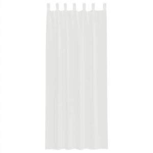 Tende in Voile con Passanti 2 pz Bianco 140x260 cm