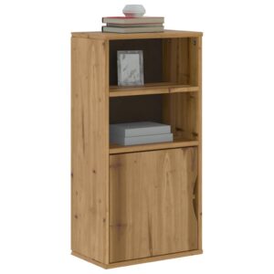 Armadietto Laterale ODDA 40x24x79 cm in Legno Massello di Pino