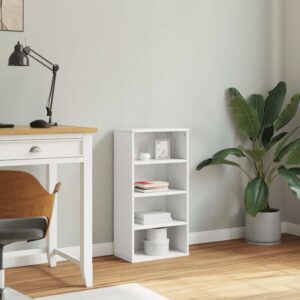 Armadietto Laterale ODDA Bianco 40x24x79 cm Legno Massello Pino