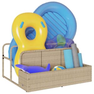 Galleggiante a Bordo Piscina Beige 110x100x57 cm in Polyrattan