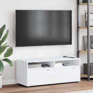 Mobile TV VISNES Bianco 100x40x38 cm in Legno Multistrato