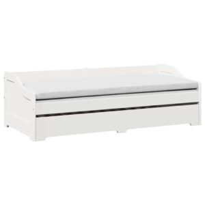 Lettino con Rotelle senza Materasso IRUN Bianco 90x200 cm