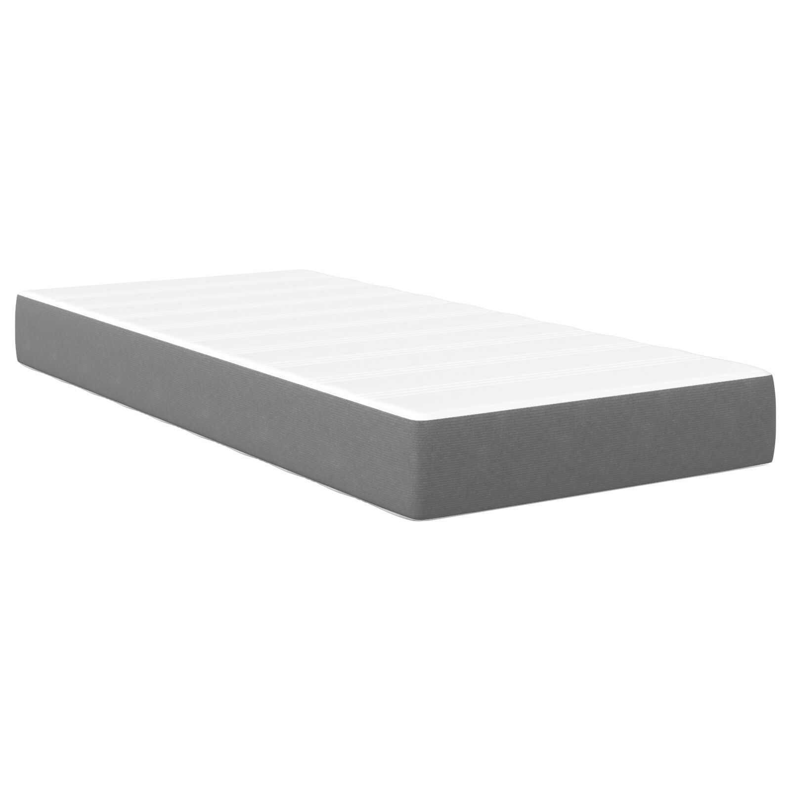 Materasso a Molle Pocket Grigio Chiaro Medio 90x190x20 cm in Tessuto