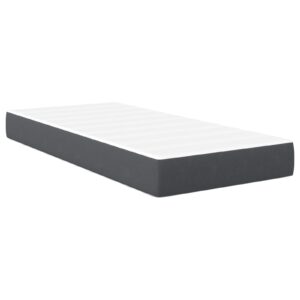 Materasso a Molle Pocket Grigio Scuro Medio 90x190x20 cm Tessuto