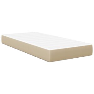 Materasso a molle insacchettate Verde Chiaro e Grigio Medio 100x200x20 cm in Tessuto