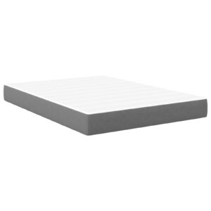 Materasso a molle pocket Grigio chiaro Medio 140x190x20 cm Tessuto