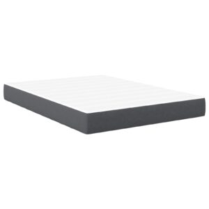Materasso a molle pocket grigio scuro medio 140x190x20 cm tessuto