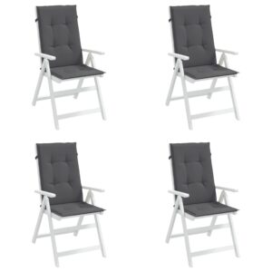 Cuscini per Sedie 4 pz Antracite 120x50x3 cm in Tessuto