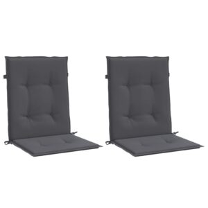 Cuscini per Sedia 2 pz Antracite Tessuto Oxford
