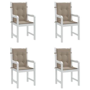 Cuscini per Sedia 4 pz Tortora 100x50x3 cm in Tessuto Oxford