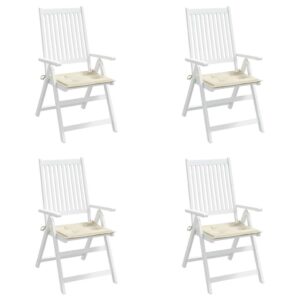 Cuscini per Sedia 4 pz Crema 40x40x4 cm in Tessuto Oxford