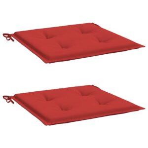 Cuscini per Sedia 2 pz Rossi 50x50x4 cm in Tessuto Oxford