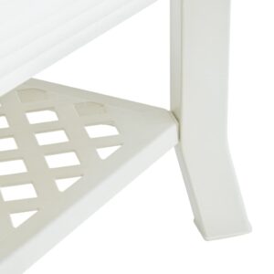 Tavolino da Salotto Bianco 90x60x46 cm in Plastica