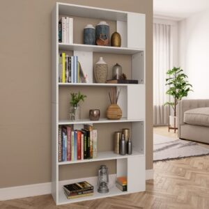 Libreria/Divisorio Bianco 80x24x159 cm in Legno Multistrato