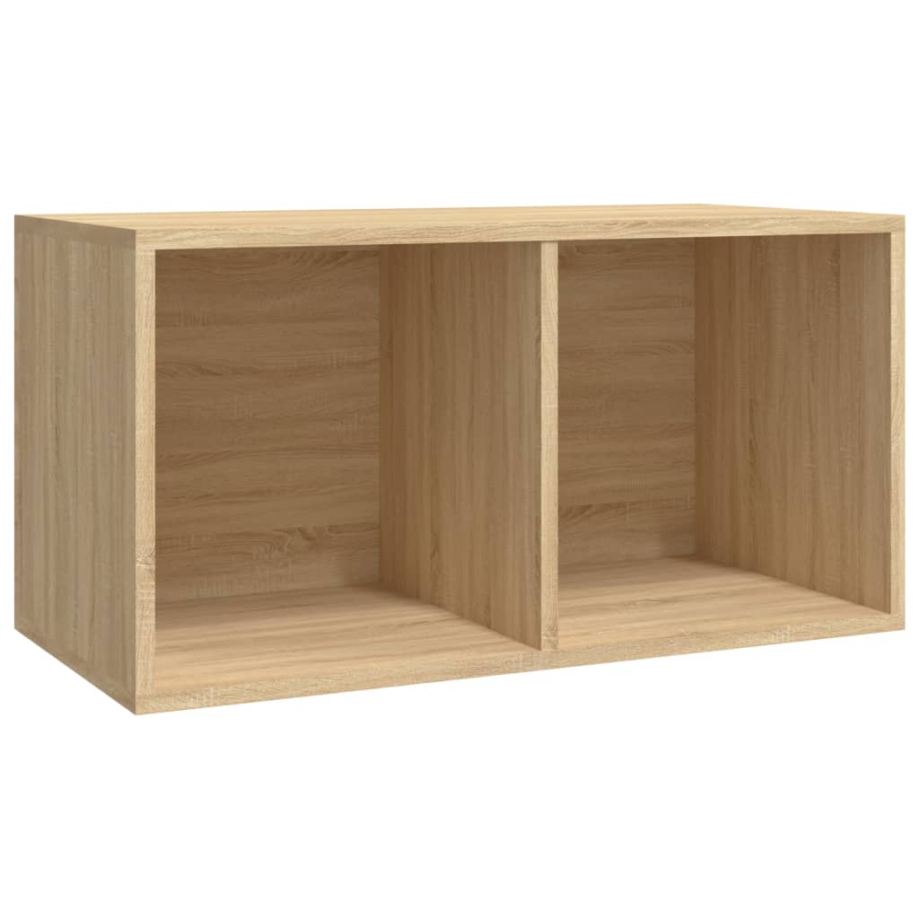 Contenitore per Vinili Rovere 71x34x36 cm in Legno Multistrato