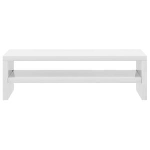 Supporto Monitor Bianco Lucido 42x24x13 cm in Legno Multistrato