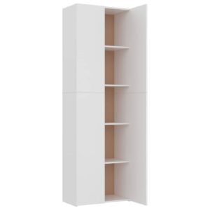 Armadio per Ufficio Bianco 60x32x190 cm in Legno Multistrato