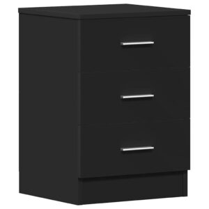 Comodini 2 pz Neri 38x35x56 cm in Legno Ingegnerizzato