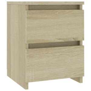 Comodini 2 pz Rovere Sonoma 30x30x40 cm in Legno Multistrato